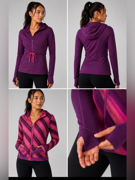 lululemon athletica Jackets & Blazers - Lululemon Reversible Jacket Purple Pink Size 2 Hooded